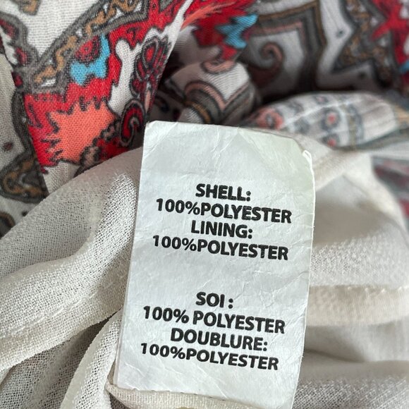 Ramy Brook Blouse Womens Large Boho Paisley Print Long Sleeve Button Front Shirt - Picture 5 of 9